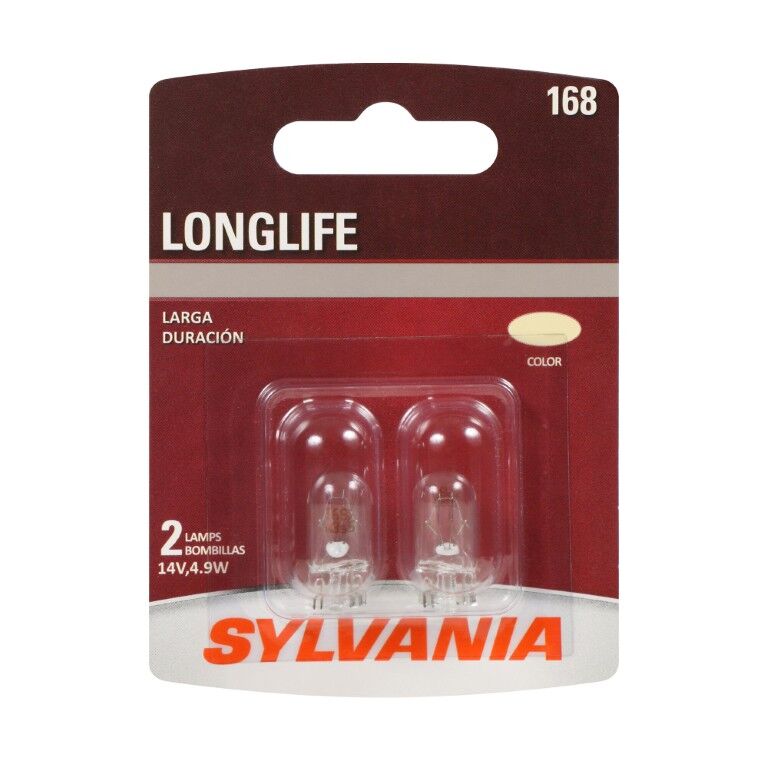 Sylvania Automotive 168 White Long Life LED Mini Bulb, 2-Pk