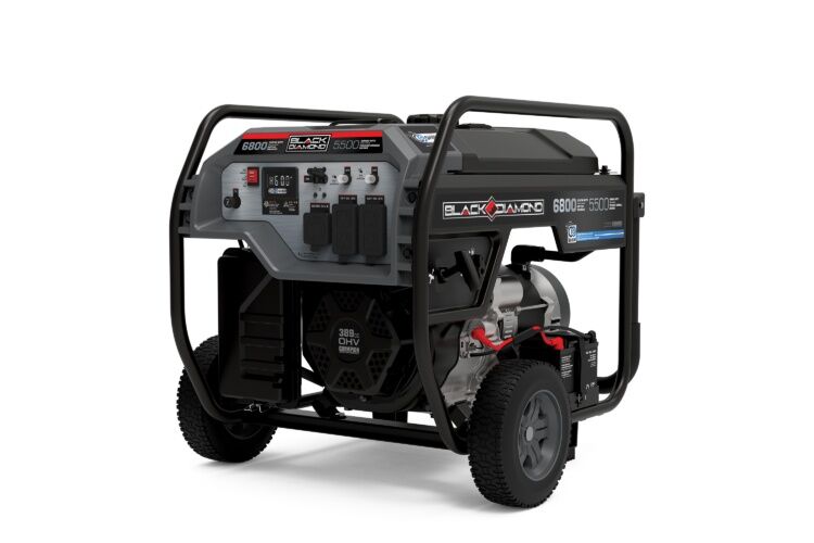 Black Diamond 5500-Watt Portable Gas Electric Start CO Shield Generator