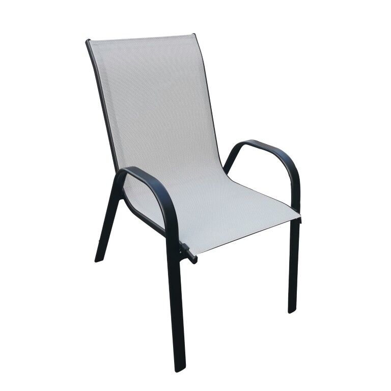 Livingscape Stackable Sling Chair In Grey