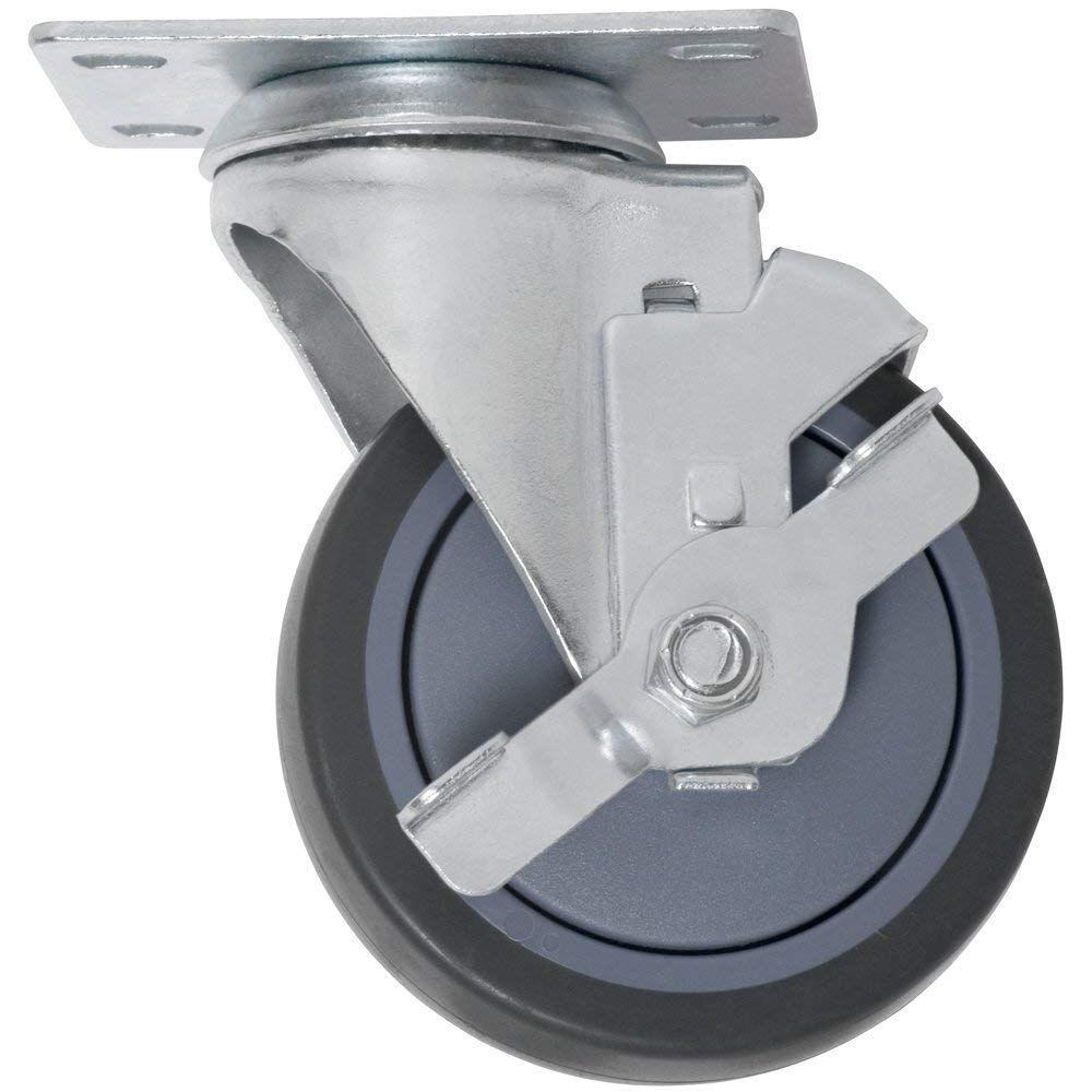 Titan Casters Heavy Duty Rubber Caster With Swiveling Top Plate