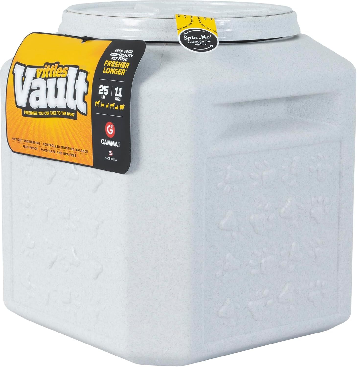 Gamma2 Vittles Vault Pet Food Storage Container, 25-Lb