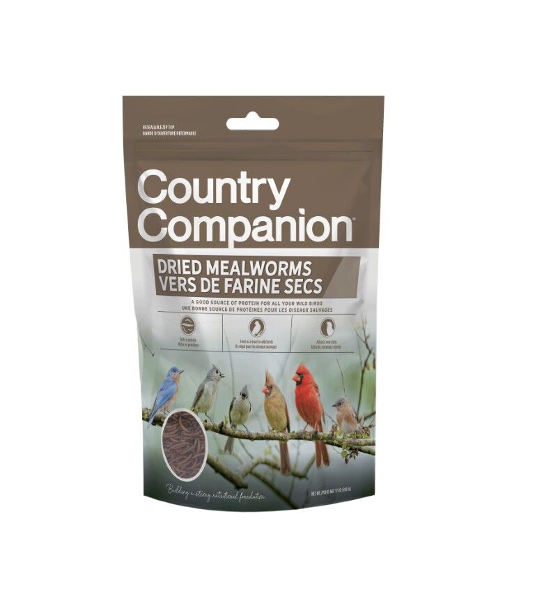 Country Companion Wild Bird Dried Mealworms, 17.63-Oz