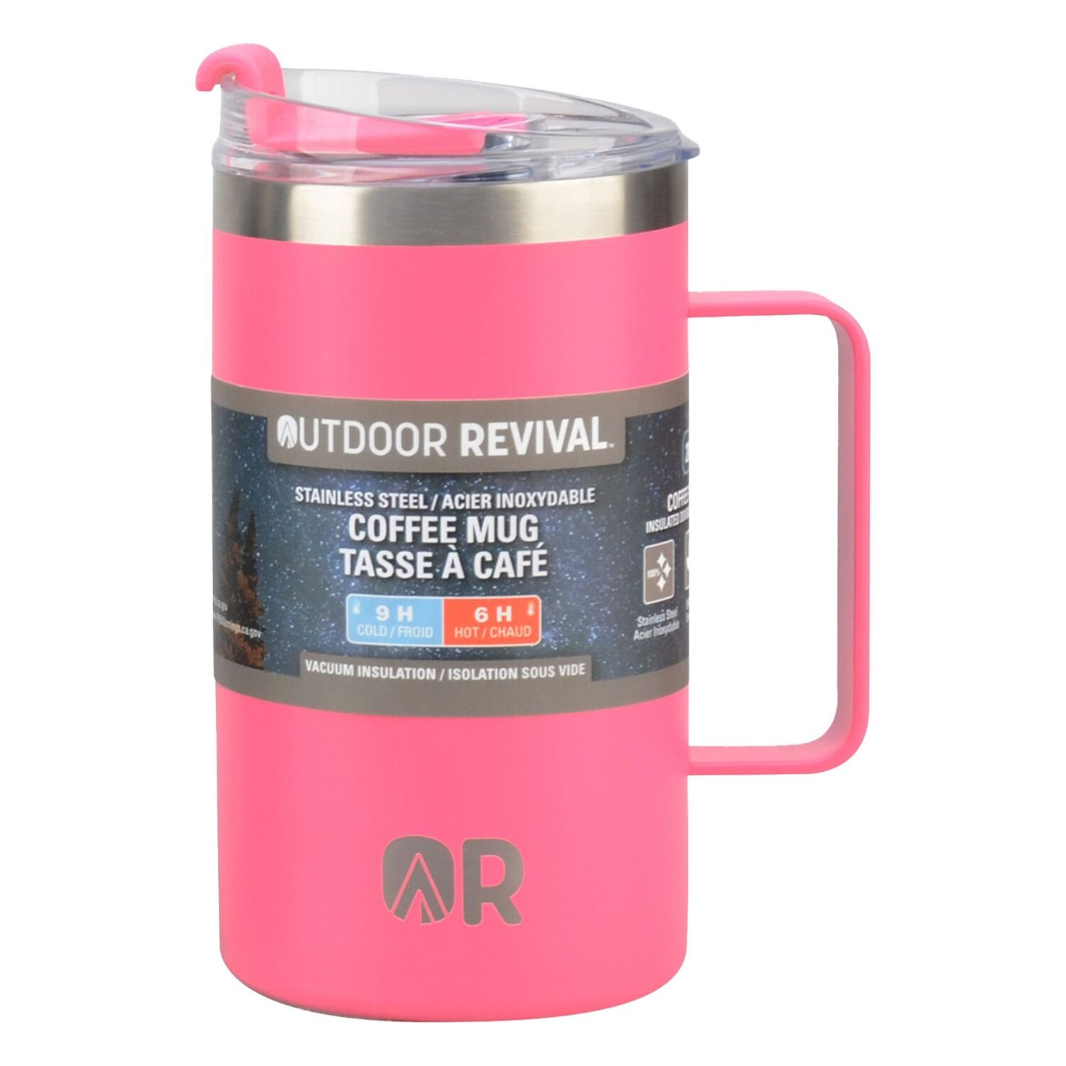 Outdoor Revival Stainless Steel Pink Coffee Mug, 20-Oz