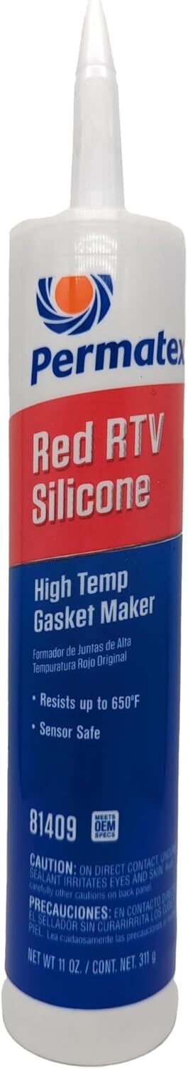 Permatex Red RTV Silicone High-Temp Gasket Maker, 11-Oz