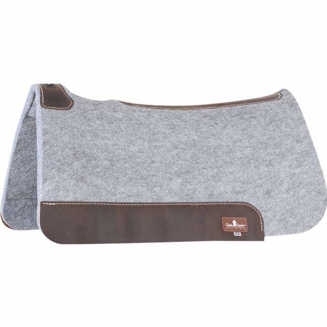 Classic Equine Blended Felt Saddle Pad - Gray, 1 in