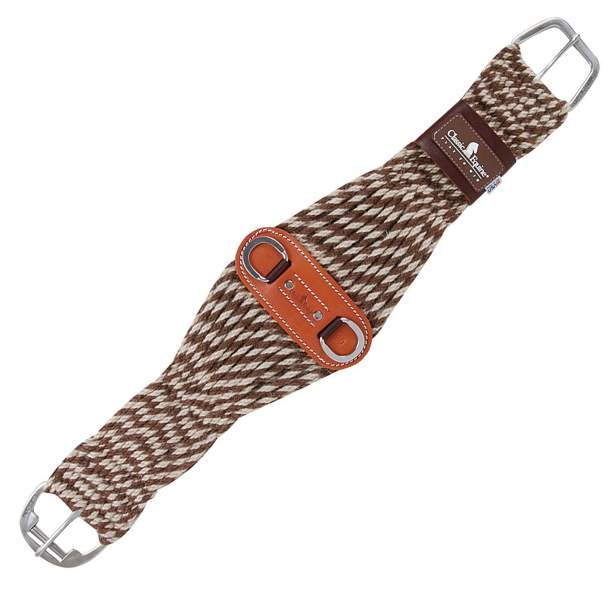 Classic Equine Mohair-Alpaca 27-Strand Roper Cinch, 30-In