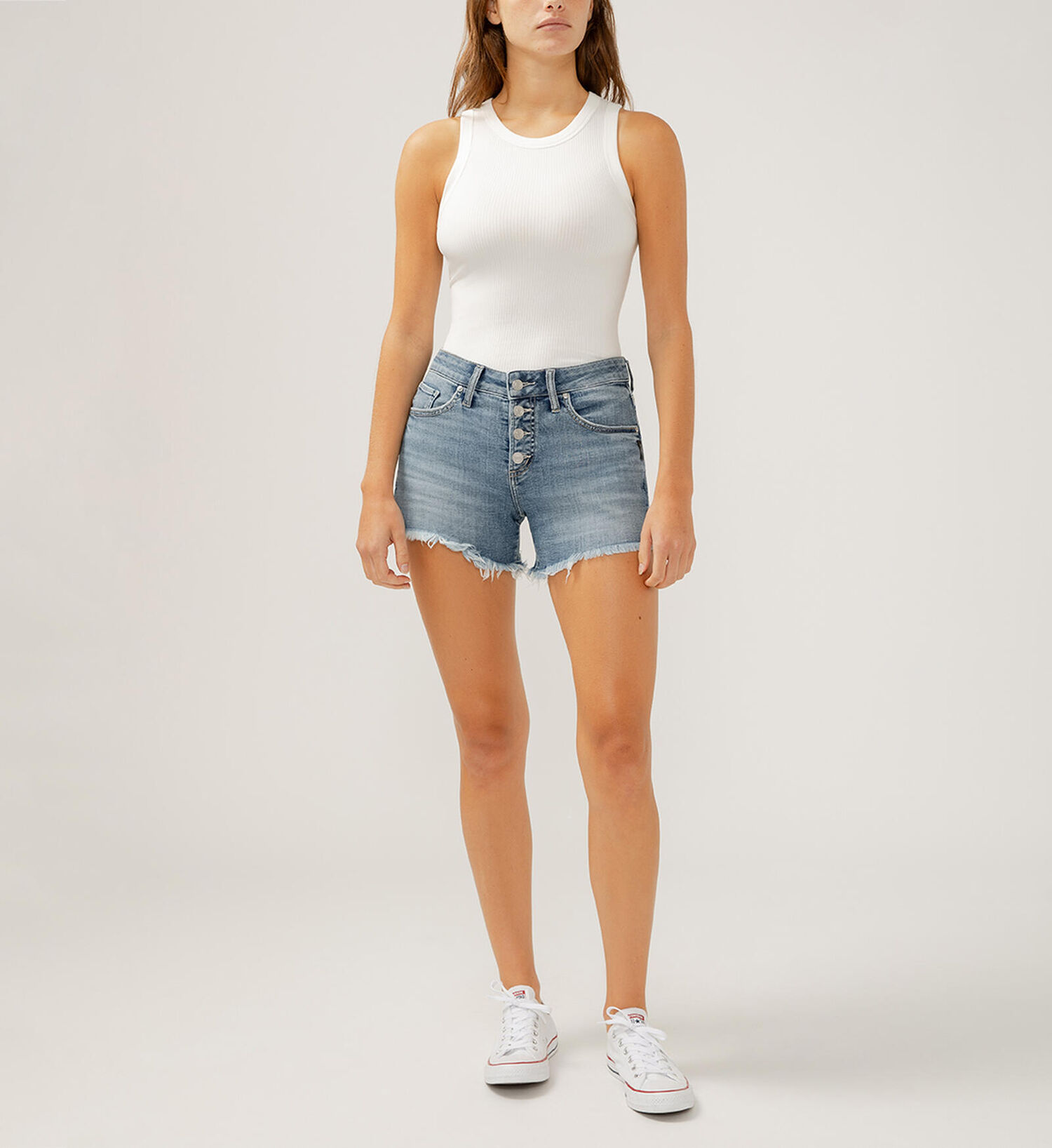 Silver Jeans Co. Women's Boyfriend Mid Rise Shorts