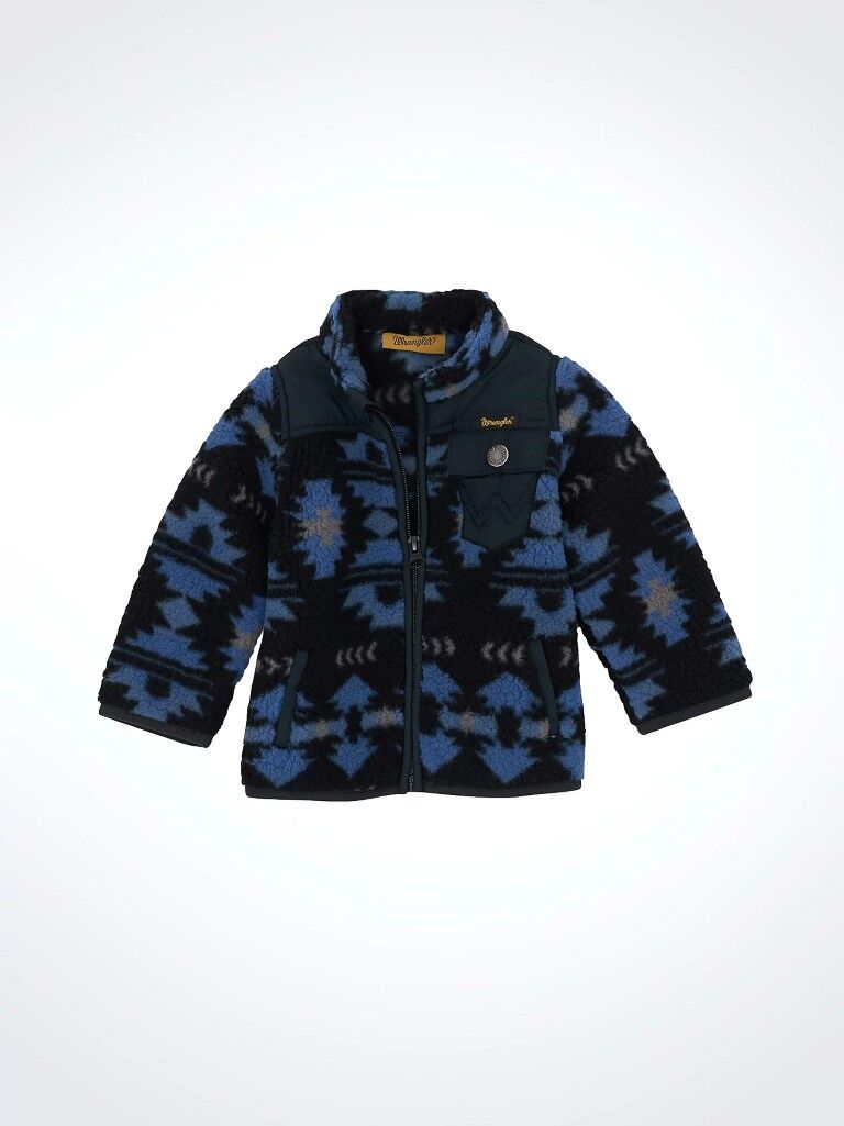 Wrangler Boy's Zip Front Lightweight Ripstop Sherpa Jacket