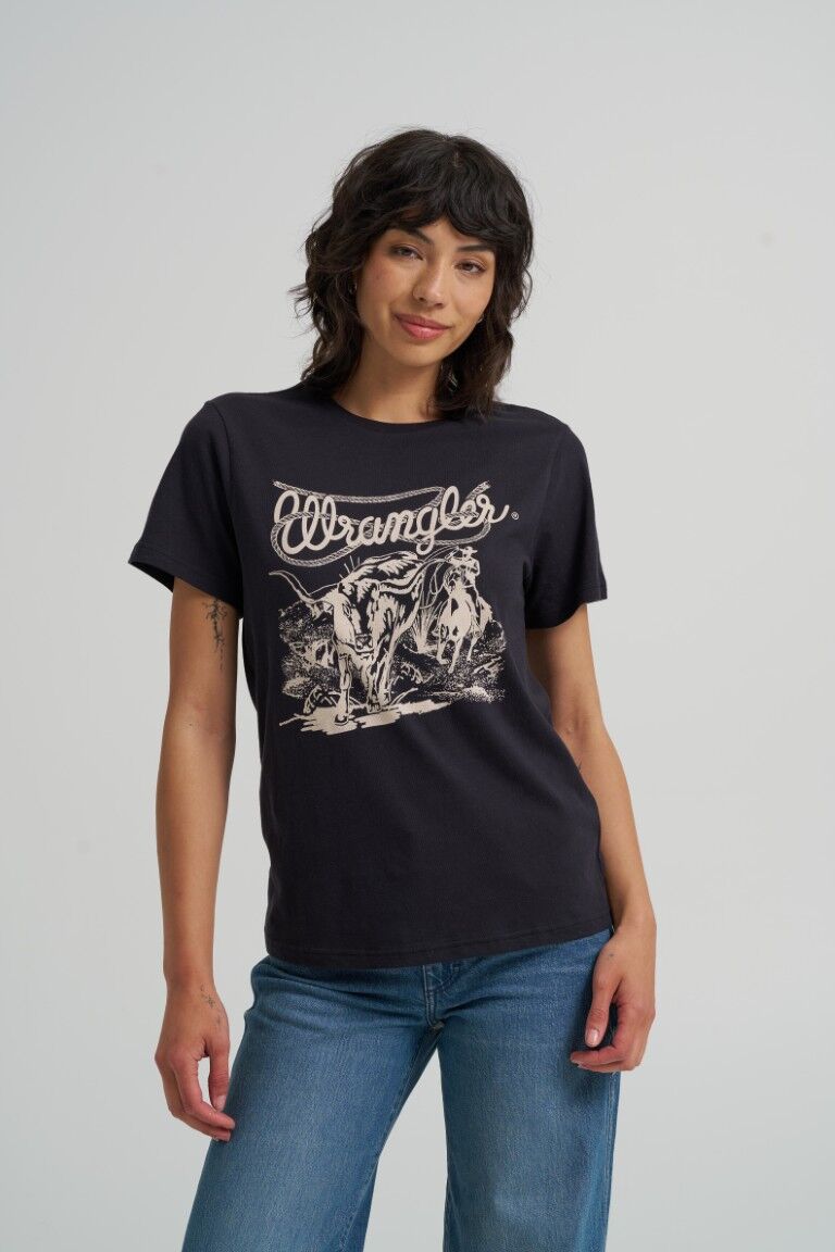 Wrangler Women's Nostalgia Logo Regular Fit T-Shirt