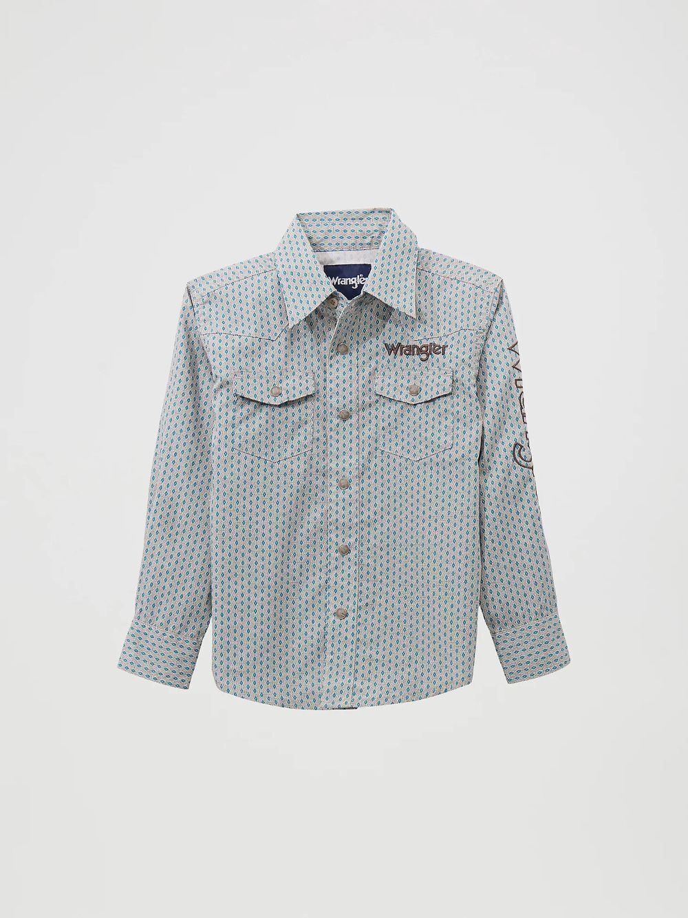 Wrangler Boy's Logo Long Sleeve Western Snap Shirt