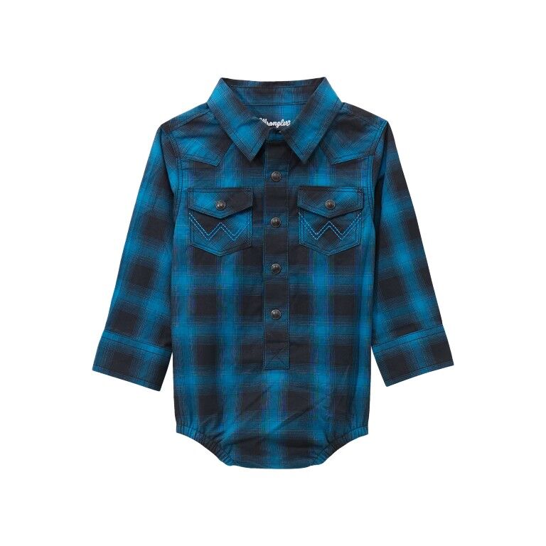 Wrangler Boy's Long Sleeve Western Snap Bodysuit