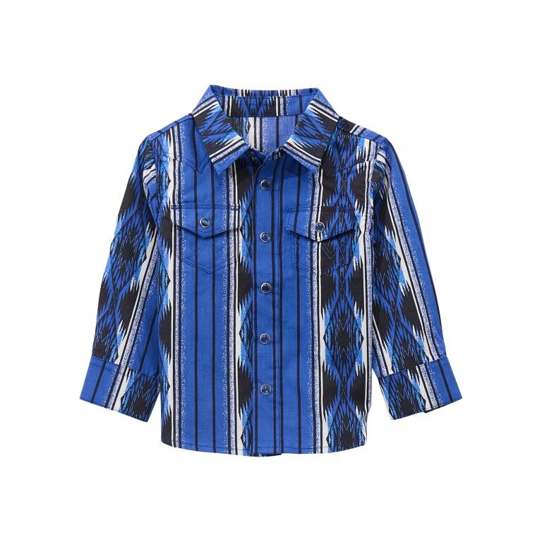 Wrangler Boy's Checotah Long Sleeve Western Snap Shirt