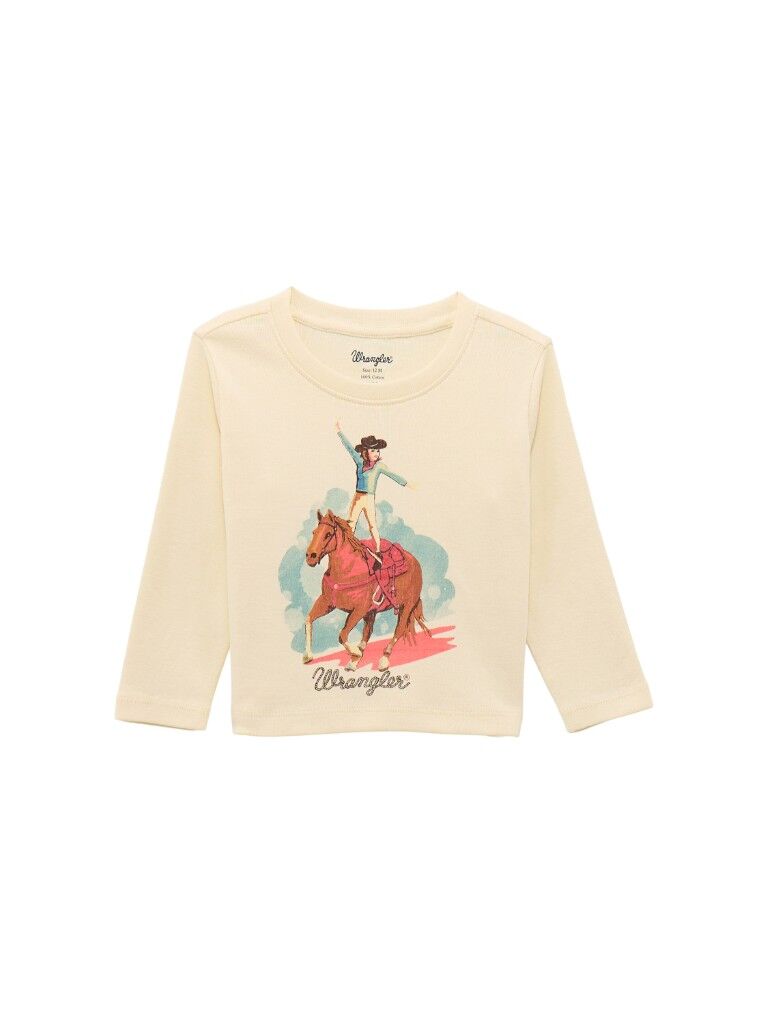 Wrangler Girl's Western Graphic Long Sleeve T-Shirt
