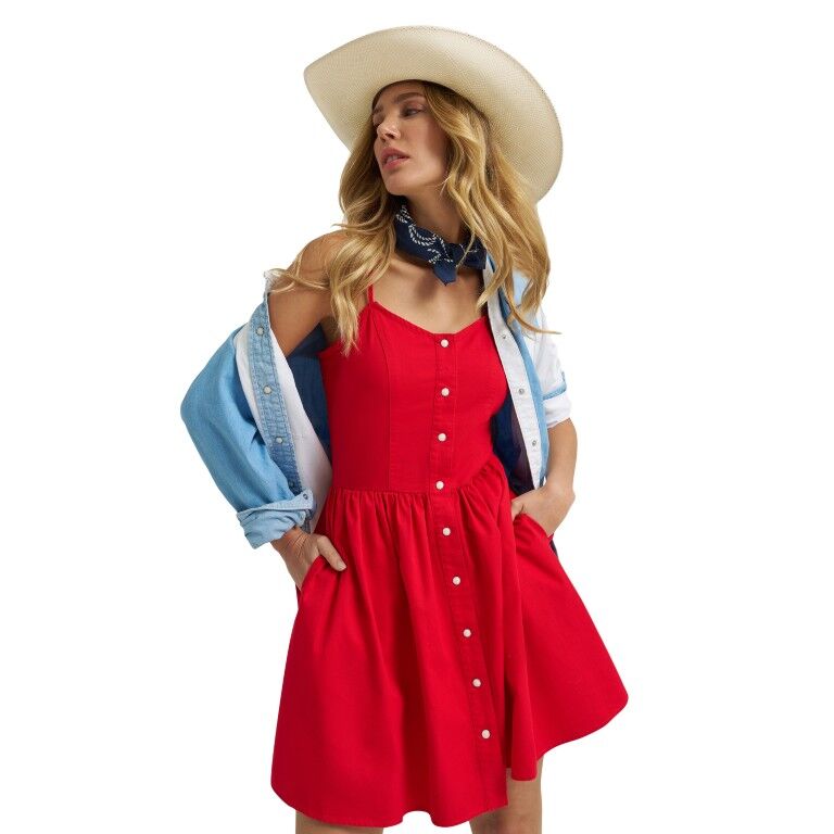 Wrangler Women's Retro Americana Sleeveless Snap Dress