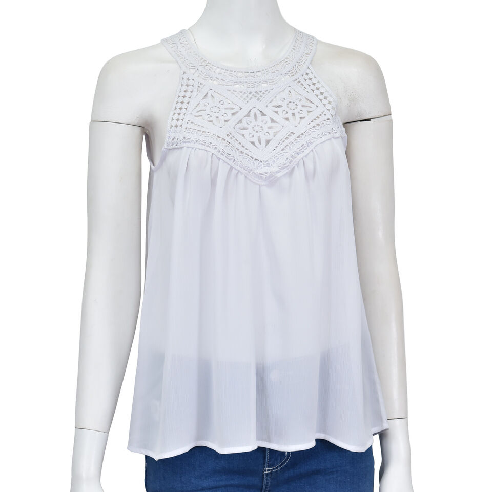 Cowboy Hardware Women's Lace Embossed Yoke Tank Top