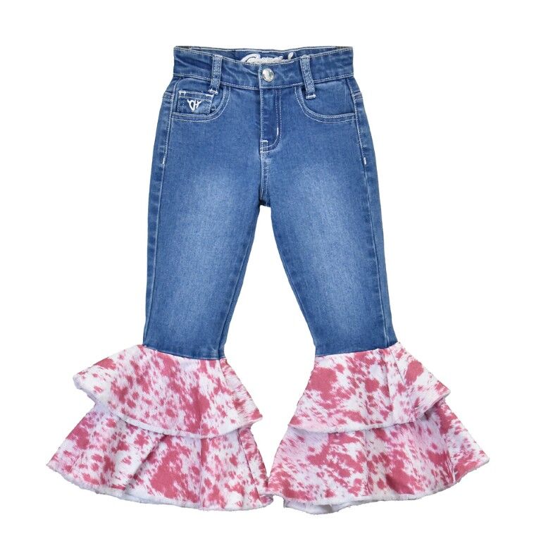 Cowboy Hardware Toddler Girl's Ruffle Jean