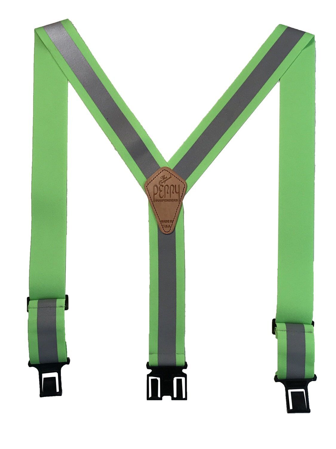 Perry Suspenders Men's Reflective Safety Suspenders in Lime