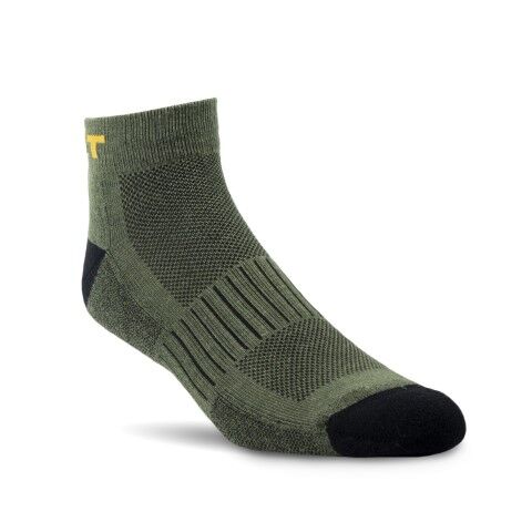 Ariat Men's High Performance Quarter Crew Tek Work Sock 3-Pair in Black