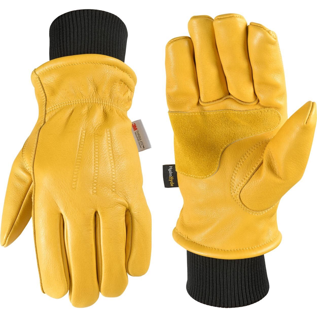 Wells Lamont Men’s HydraHyde Insulated Slip-On Knit Wrist Gloves