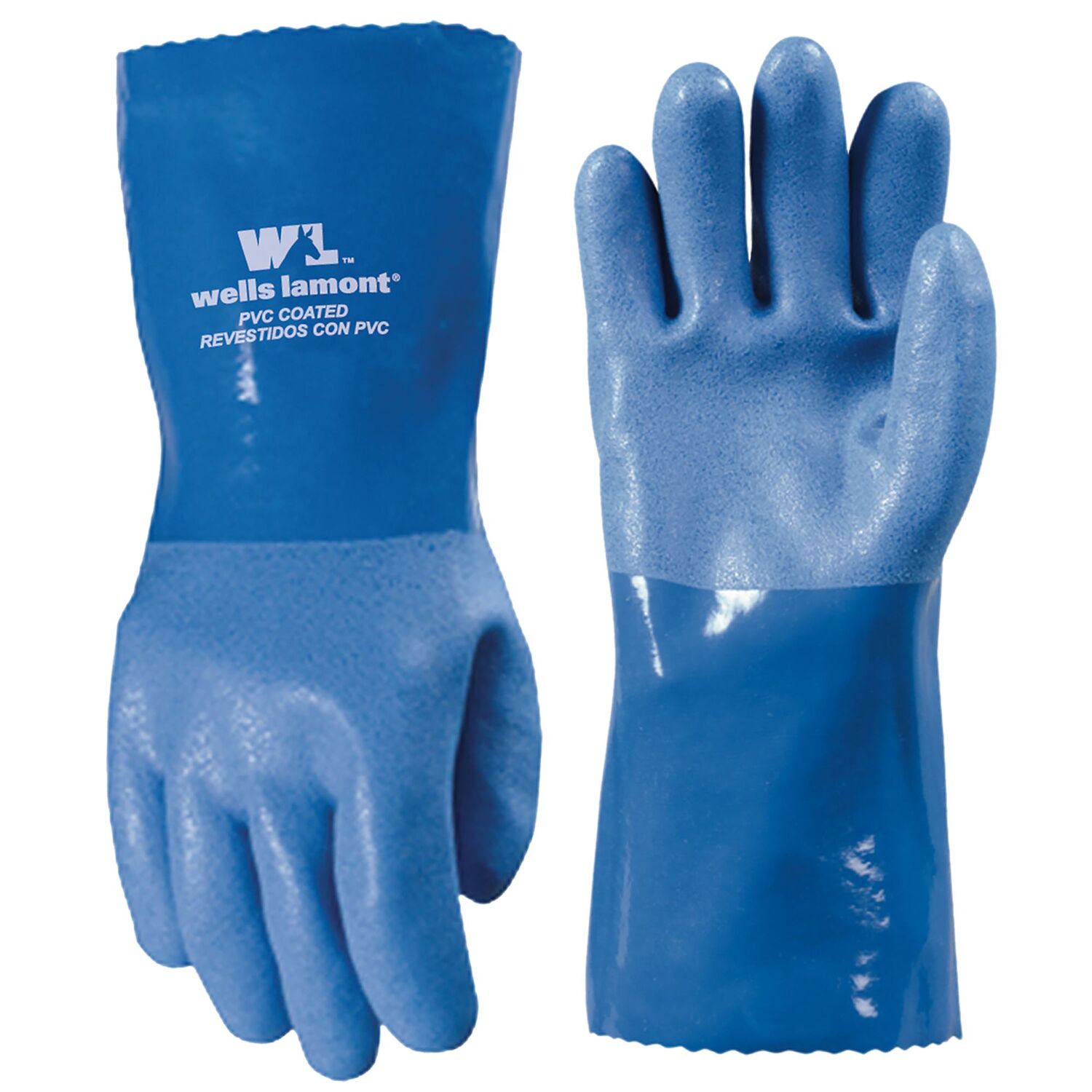 Wells Lamont Men's PVC Coated Chemical Resistant 12-In Gauntlet Cuff in Blue