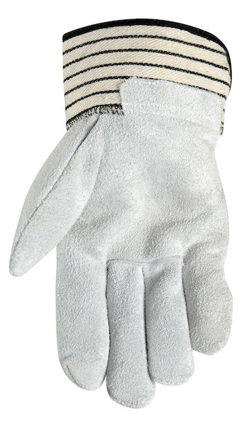 Wells Lamont Men's Suede Cowhide Leather Palm Gloves in Pearl Gray