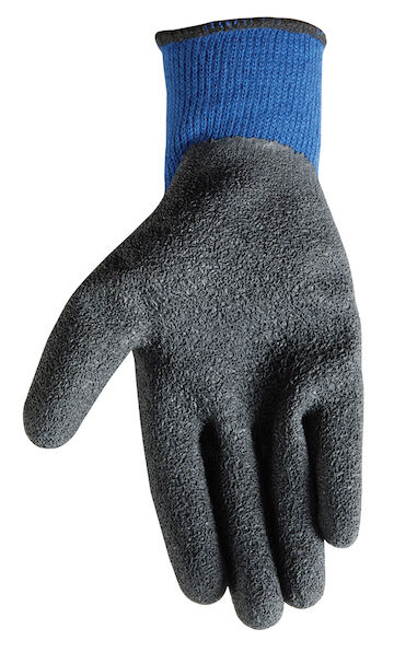 Wells Lamont Men's Premium Latex Gloves in Blue/Charcoal