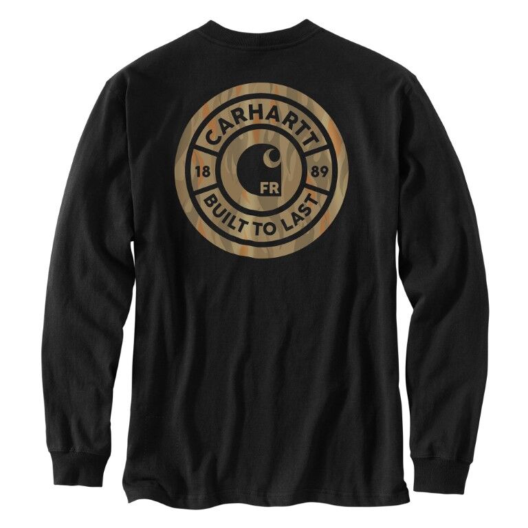 Carhartt Men's Flame Resistant Force Irvine Loose Fit Long Sleeve Camo T-Shirt