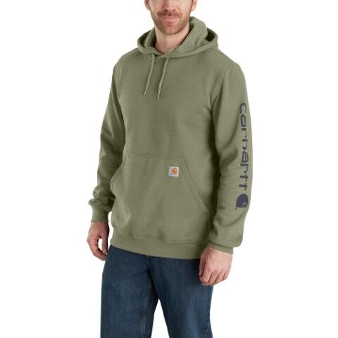 Carhartt Men's Loose Fit Midweight Logo Sleeve Graphic Hoodie