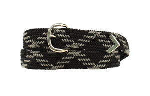 M & F Western Men's Woven Braided Belt in Black/Grey
