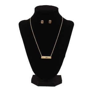 M & F Western Blazin Roxx Gold Bar with Cross Jewelry Set