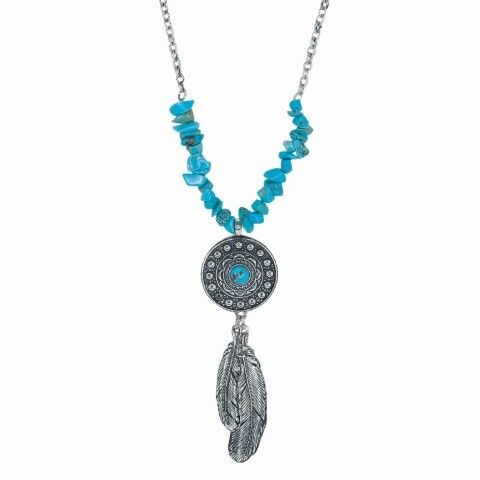Justin Women's Pendant With Feather Charms Necklace