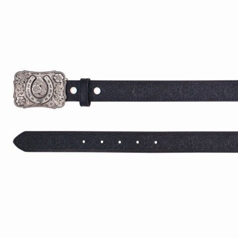 Catchfly Women's Belt With Floral Tooled Pattern