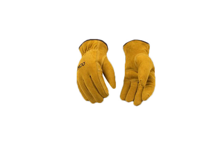 Kinco Men's Lined Suede Cowhide Driver Gloves in Gold