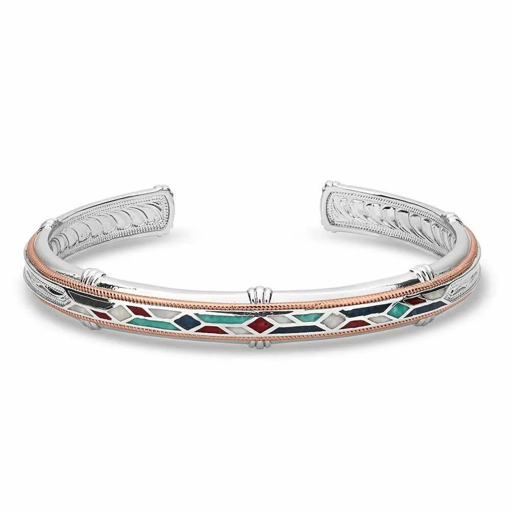 Montana Silversmiths Western Mosaic Cuff Bracelet
