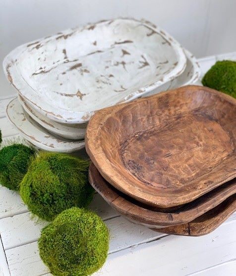 Forever Green Art Medium Carved Bowl