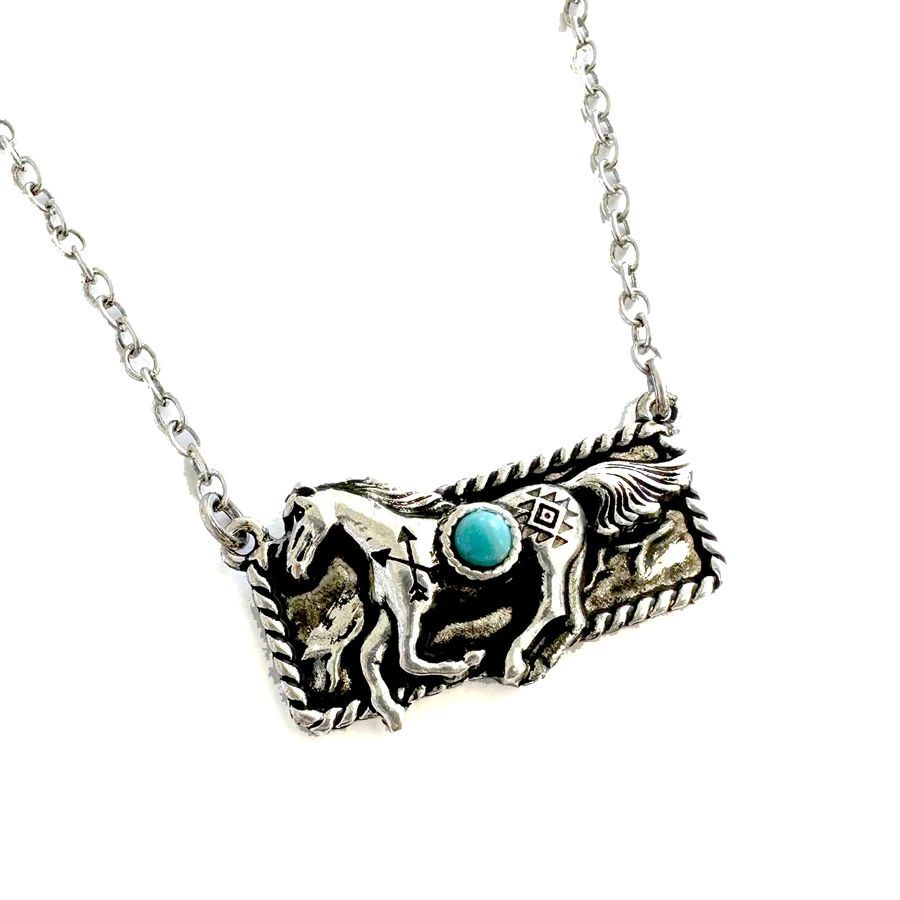 Wyo-Horse Women's Native Horse Necklace