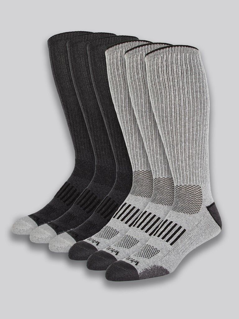 Wrangler Men's Ryder Western Boot Socks, 6-Pk
