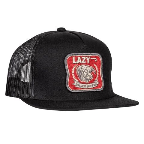 Lazy J Ranch Men's America's Best Brand Classic 5 Panel Trucker Hat in Black