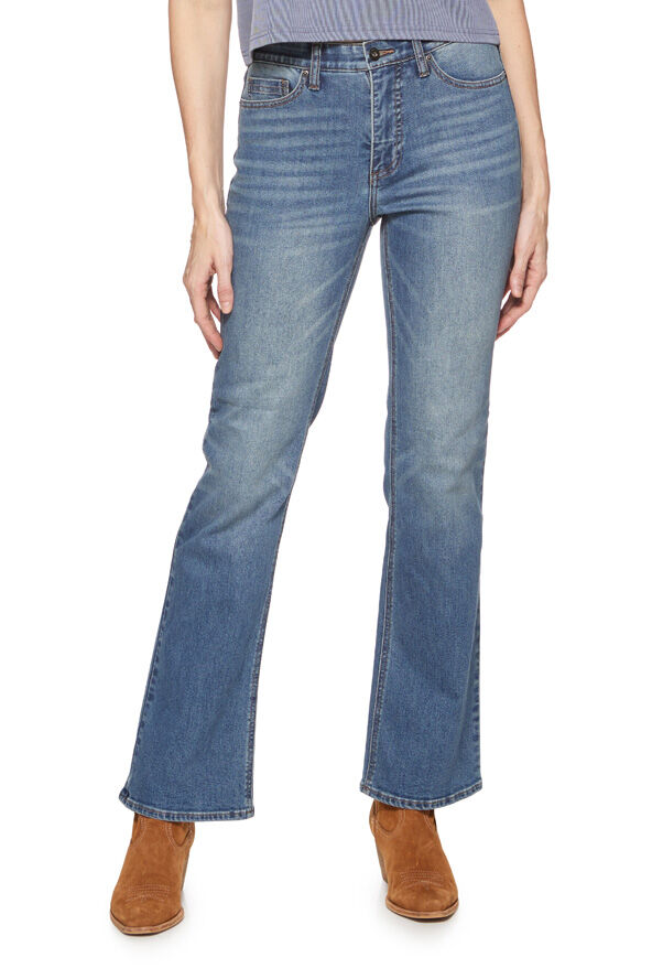Threadgrit Women's Bonnie Mid Rise Bootcut Jean