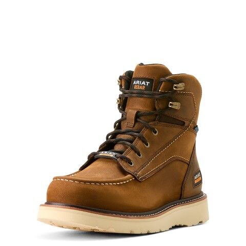 Ariat Men's Rebar Wedge Moc Toe 6-In Waterproof Work Boot