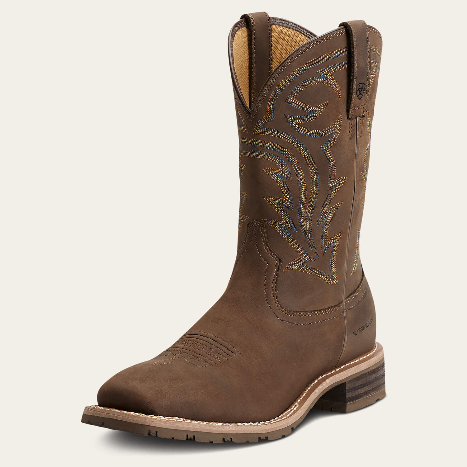 Ariat Men's Hybrid Rancher Waterproof Wide Square Toe Cowboy Boot