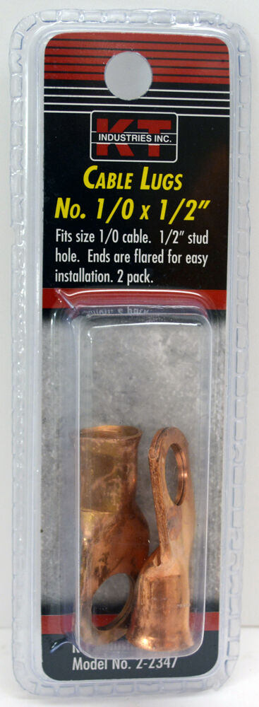 KT Industries Cable Lug No. 1/0 X 1/2 2 Pack