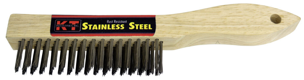 KT Industries Shoe Handle Brush Stainless Steal