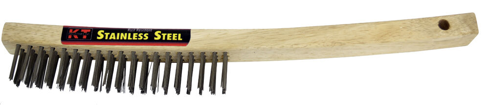 KT Industries Bent Handle Brush Stainless Steal