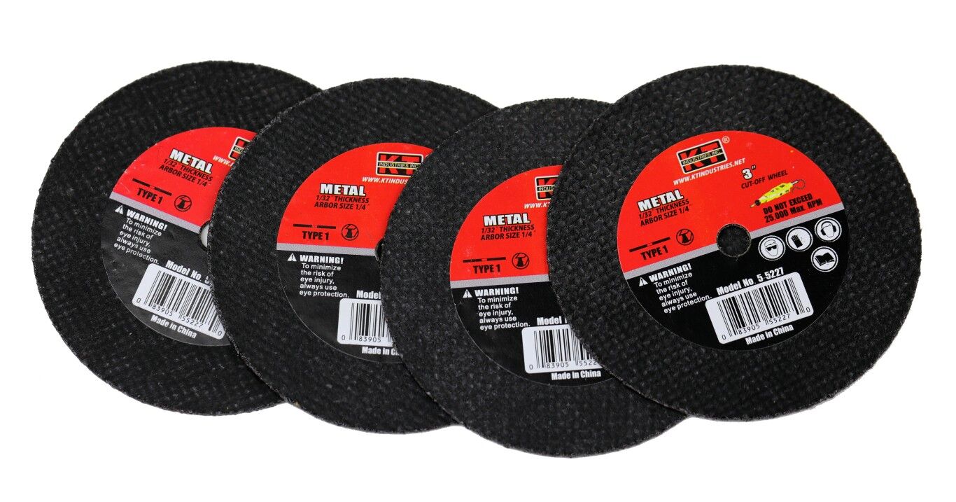 KT Industries Metal Cut-Off Wheel Type 1, 3-In x 1/32-In x 1/4-In