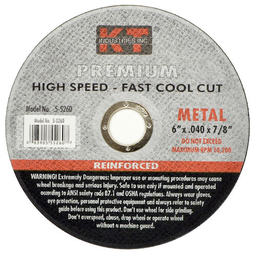 KT Industries 6" X 7/8" X .040 Quick Cut