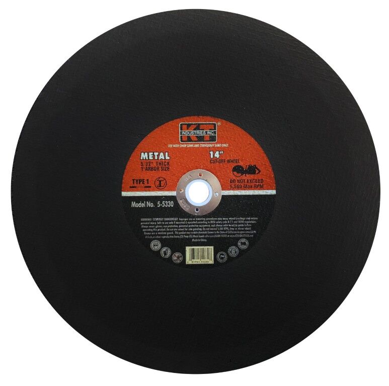 KT Industries Metal Cut-Off Wheel Type 1, 14-In x 5/32-In x 1-In & 20-mm