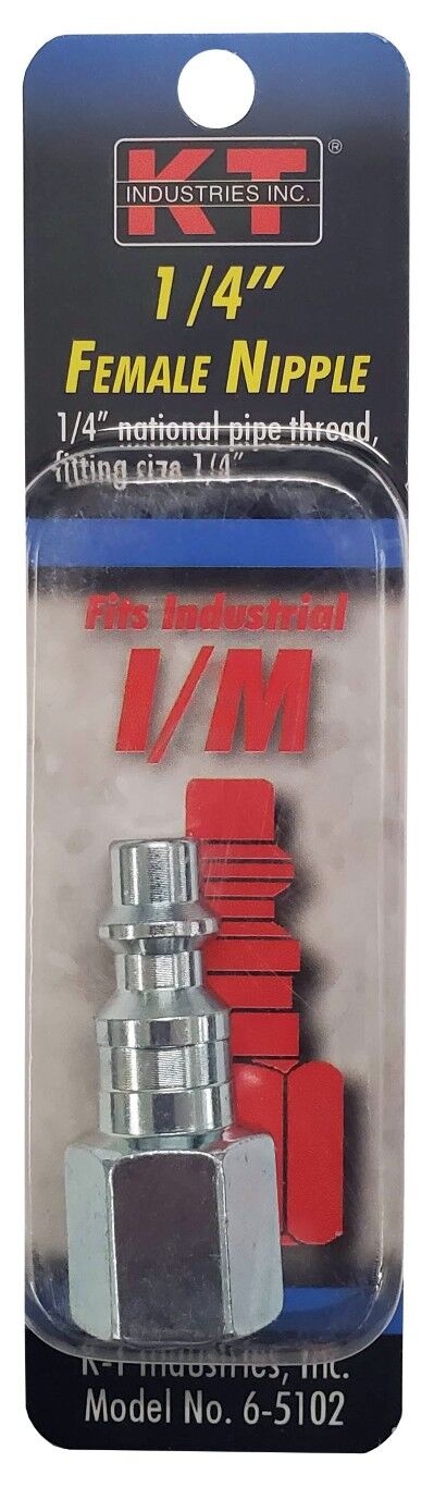 KT Industries Industrial Female NPT Nipple, 1/4-In