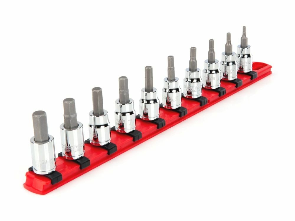 Tekton 3/8 Inch Hex Bit Socket Set, 10 Piece