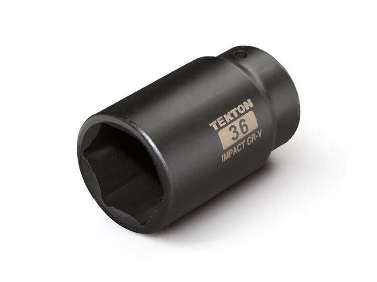 Tekton Metric 6 Point, 1/2 in Drive Deep Impact Socket - 36 mm
